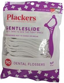 img 4 attached to PLACKERS GentleSlide Dental Flossers for Close-Fitting Teeth - 90 Count (Pack of 2)