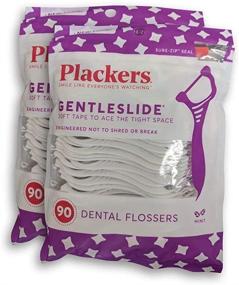 img 2 attached to PLACKERS GentleSlide Dental Flossers for Close-Fitting Teeth - 90 Count (Pack of 2)