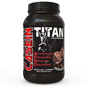 img 1 attached to 🌙 Titan Casein - Ultimate Nighttime Muscle Recovery: 100% Micellar Casein Protein Powder with BCAA, Digestive Enzymes, and Delicious Chocolate Torte Flavor