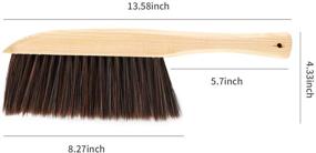 img 3 attached to 🧹 Detomato Hand Broom with Beech Wood Handle - Soft Bristles Dust Brush for Home, Garden, Hotel, Office, Garage, Workshop, Car - 13'' Length