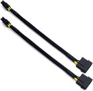 кабель адаптера питания lp4 molex male к atx 4 pin male с оплеткой, длиной 12 дюймов (2 штуки) от teamprofitcom: эффективные и универсальные решения питания для ваших устройств. логотип