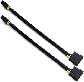 img 4 attached to Кабель адаптера питания LP4 Molex Male к ATX 4 Pin Male с оплеткой, длиной 12 дюймов (2 штуки) от TeamProfitcom: эффективные и универсальные решения питания для ваших устройств.