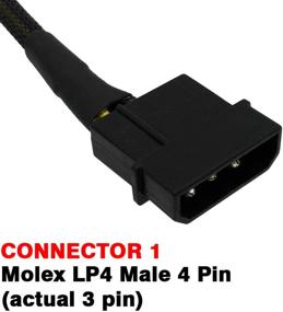 img 2 attached to Кабель адаптера питания LP4 Molex Male к ATX 4 Pin Male с оплеткой, длиной 12 дюймов (2 штуки) от TeamProfitcom: эффективные и универсальные решения питания для ваших устройств.