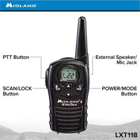 img 3 attached to 📻 Midland - LXT118, FRS Walkie Talkies - Extended Range Two Way Radios with Channel Scan, Hands-Free VOX, Pair Pack (Black)