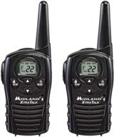 📻 midland - lxt118, frs walkie talkies - extended range two way radios with channel scan, hands-free vox, pair pack (black) logo