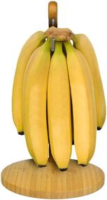 img 1 attached to 🍌 Organic Bamboo Banana Hanger Stand – Space-Saving Stainless Steel Hook Included