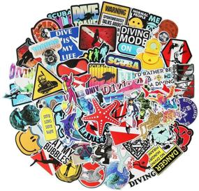 img 4 attached to 🤿 Diving Adventure Scuba Diver Stickers for Laptop, Car, Motorcycle, Bicycle, Luggage, Helmet, Graffiti Patches, Skateboard - Undersea Sports Stickers (Diving Sports)