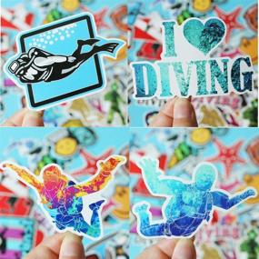 img 1 attached to 🤿 Diving Adventure Scuba Diver Stickers for Laptop, Car, Motorcycle, Bicycle, Luggage, Helmet, Graffiti Patches, Skateboard - Undersea Sports Stickers (Diving Sports)