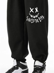 img 2 attached to Romwe Graphic Sweatpants Athletic Running