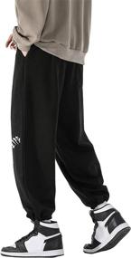 img 3 attached to Romwe Graphic Sweatpants Athletic Running