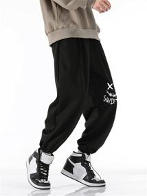 img 1 attached to Romwe Graphic Sweatpants Athletic Running