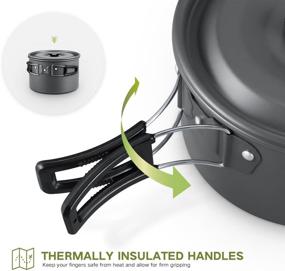 img 1 attached to Terra Hiker Camping Cookware: Nonstick Pots, Pans & Mesh Bag - Lightweight Set for Backpacking, Hiking & Picnic Cooking