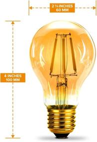 img 3 attached to 🌟 Bronze Amber DC 12 Volt Edison Light Bulb A19 Soft White 2700k 6W LED E26 Standard Screw Medium Base Lamp for Camper, RV, Trailer, Vintage Motorhome - Wide Voltage Band, Ensuite Dinette, 12V-36V Refit