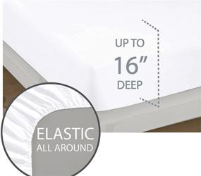 img 1 attached to 🛏️ Swift Home Ruffled Hem Microfiber 4-Piece Sheet Set - Double Brushed & Ultra-Soft - Wrinkle Resistant - Easy Fit & Durable - White King Size