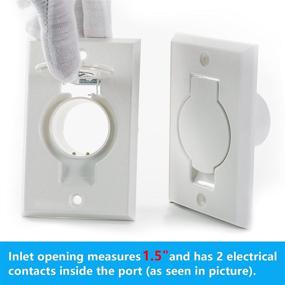 img 2 attached to 🔌 ANTOBLE Standard Central Vacuum Wall Inlet Valve Cover Plate for Beam Central Vac - White Round Door (2 Pack): A Must-Have Accessory for Effortless Cleaning