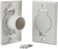 🔌 antoble standard central vacuum wall inlet valve cover plate for beam central vac - white round door (2 pack): a must-have accessory for effortless cleaning логотип