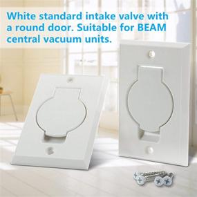 img 3 attached to 🔌 ANTOBLE Standard Central Vacuum Wall Inlet Valve Cover Plate for Beam Central Vac - White Round Door (2 Pack): A Must-Have Accessory for Effortless Cleaning