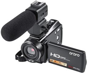 img 4 attached to 📷 ORDRO FHD 1080P 30FPS 24MP Vlogging YouTube Cameras with Microphone, Night Vision, Remote Control, 16GB SD Card, 2 Batteries - Digital Video Camcorder and Webcam Recorder