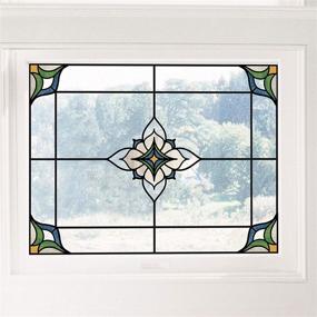 img 1 attached to 🪟 InHome NH2415 Blue Alden Stained Glass Window Film: Enhance Your Space with a Touch of Green