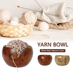 img 2 attached to 🧶 Bamboo Yarn Bowl by Beiyoule - Handmade Knitting Bowl for Wool Storage, DIY Natural Embroidery Crocheting Accessories, Perfect for Crochet Home Decor