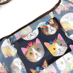 img 2 attached to 🛍️ Large Foldable Nylon Reusable Grocery Bag, Crazy Cats by allydrew