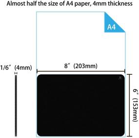 img 3 attached to Компактная и портативная черная мини-коврик для мыши Audimi 6 x 8 дюймов - толстый, стиральный, идеально подходит для ноутбука, беспроводной мыши, домашнего офиса и путешествий.