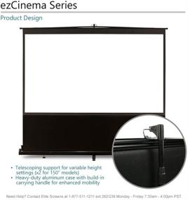 img 1 attached to 🎥 Elite Screens ezCinema Series, 135-INCH 16:9, Manual Pull Up Projector Screen with 8K / 4K Ultra HD 3D Compatibility, Movie Home Theater, 2-YEAR WARRANTY, F135NWH+