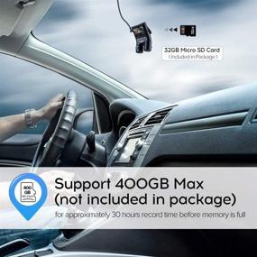 img 2 attached to 🚗 Blueskysea B2W 1080P HD Dash Cam: Dual Front and Cabin Car Camera with IR Night Vision, 2'' Screen, and 32GB SD Card - Perfect for Uber and Lyft Drivers