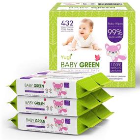 img 1 attached to 🍃 Compostable Biodegradable Baby Wipes with Natural Essential Oils – Pack of 432, Plastic-Free, 99% Pure Water, Gentle Wet Wipes for Sensitive Skin of Babies & Adults
