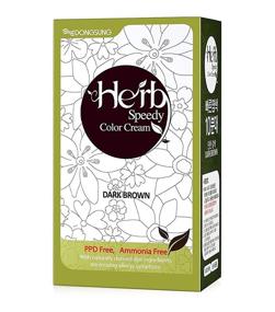 img 4 attached to 🌿 Herb Speedy PPD-Free Hair Dye: Ammonia-Free, Dark Brown Hair Color with Sun Protection - Odorless, Gentle Formula for Coloring Sensitive Scalp, Minimizing Irritations