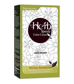 img 3 attached to 🌿 Herb Speedy PPD-Free Hair Dye: Ammonia-Free, Dark Brown Hair Color with Sun Protection - Odorless, Gentle Formula for Coloring Sensitive Scalp, Minimizing Irritations