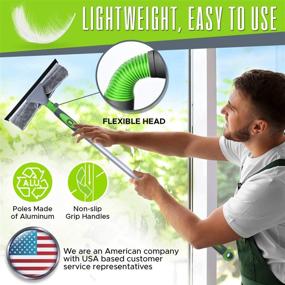 img 3 attached to 🪟 Effortless Cleaning with Modern Domus 74-Inch Long Handle Squeegee Window Cleaning Kit - Versatile 2-in-1 Cleaner for High Windows, Shower Glass, and Car Windshield