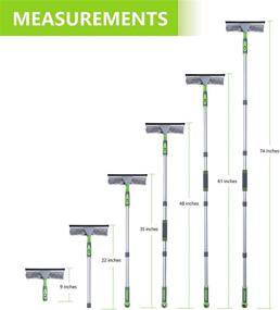 img 1 attached to 🪟 Effortless Cleaning with Modern Domus 74-Inch Long Handle Squeegee Window Cleaning Kit - Versatile 2-in-1 Cleaner for High Windows, Shower Glass, and Car Windshield