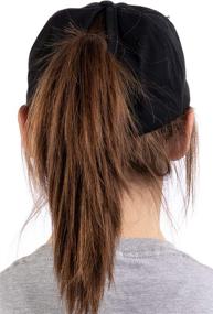 img 2 attached to 🧢 Heart Stitch Ponytail Dad Hat | Boating, Lake, Beach, Pool | Cute Ponytail Low Cap