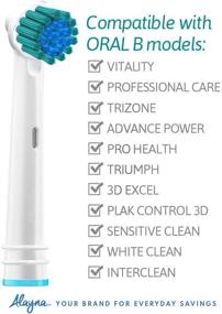 img 2 attached to Pack of 8 Generic Sensitive Brush Heads - Compatible with Oral-B Sensitive Gum Care Electric Toothbrush - Fits Oral-B Braun 7000, Pro 1000, 9600, 500, 3000, 8000 Clean