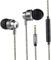 🎧 in-ear earbuds with microphone, oberly bass wired headphones for running, iphone, ipod, ipad, samsung, android smartphones logo