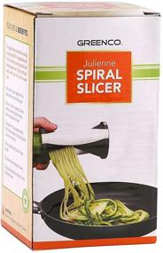 img 1 attached to Greenco Spiral Julienne Vegetable Slicer: Create Thin Curly Veggie Spaghetti with 2 Blade Sizes