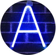 🔮 magical blue marquee letter a neon sign- perfect wall decor for christmas, birthday party, bar, and valentine’s day логотип