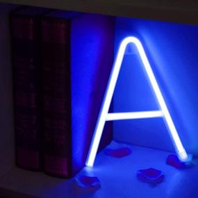 img 3 attached to 🔮 Magical Blue Marquee Letter A Neon Sign- Perfect Wall Decor for Christmas, Birthday Party, Bar, and Valentine’s Day