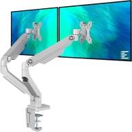 eletab dual arm monitor stand: height adjustable desk mount for 17-32 inch computer screens - holds up to 17.6 lbs per arm logo