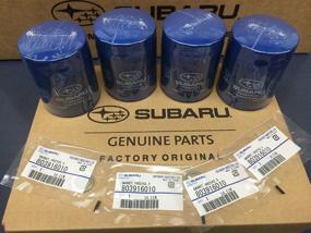 img 1 attached to Оригинальный масляный фильтр и прокладка двигателя OEM Subaru 15208AA15A для Impreza 🔍 Legacy Forester 4 пакета - Превосходное качество и оригинальные запчасти для вашего Subaru