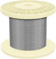 🔗 izokin 150ft 1/8 t316 stainless steel cable - no cutter, ideal for deck railing, 7x7 strands construction logo