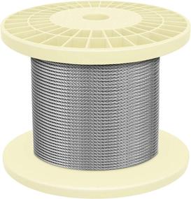 img 4 attached to 🔗 IZOKIN 150FT 1/8 T316 Stainless Steel Cable - No Cutter, Ideal for Deck Railing, 7x7 Strands Construction