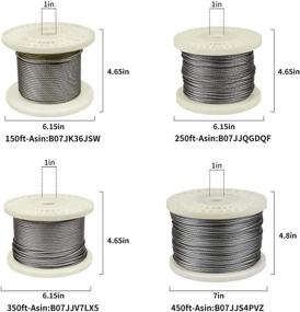 img 2 attached to 🔗 IZOKIN 150FT 1/8 T316 Stainless Steel Cable - No Cutter, Ideal for Deck Railing, 7x7 Strands Construction