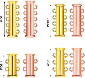img 3 attached to 📿 Multi Strand Slide Clasps: 12-Piece Set with Storage Box for Layered Bracelets & Necklaces