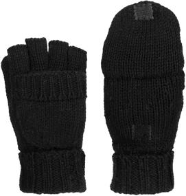 img 2 attached to Sudawave Knitted Gloves with Leather 🧤 and Fleece for Enhanced Comfort and Style