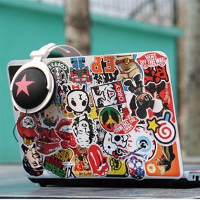 img 1 attached to Waterproof Cute Stickers - 200pcs Featured Decals Vinyl for Laptop, Water Bottle, Bicycle, Luggage, Helmet, Phone - Perfect Stickers for Teens, Adults & Kids