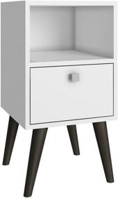 img 4 attached to 🪑 Contemporary White Side Table: Manhattan Comforts Abisko