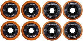 img 1 attached to 🛼 LABEDA GRIPPER ASPHALT HILO Roller Hockey Wheels - 4-76mm Wheels/4-80mm Wheels