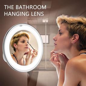 img 2 attached to 💡 2021 Upgraded 10X Magnifying Makeup Vanity Mirror with Lights, LED Lighted Portable Handheld Cosmetic Magnification Mirrors for Home Tabletop Bathroom Shower Travel
